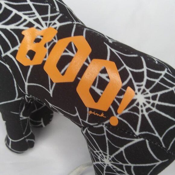 Victoria's Secret PINK Dog Halloween Spider Web  Boo! Dog Black White BOO - Picture 5 of 16